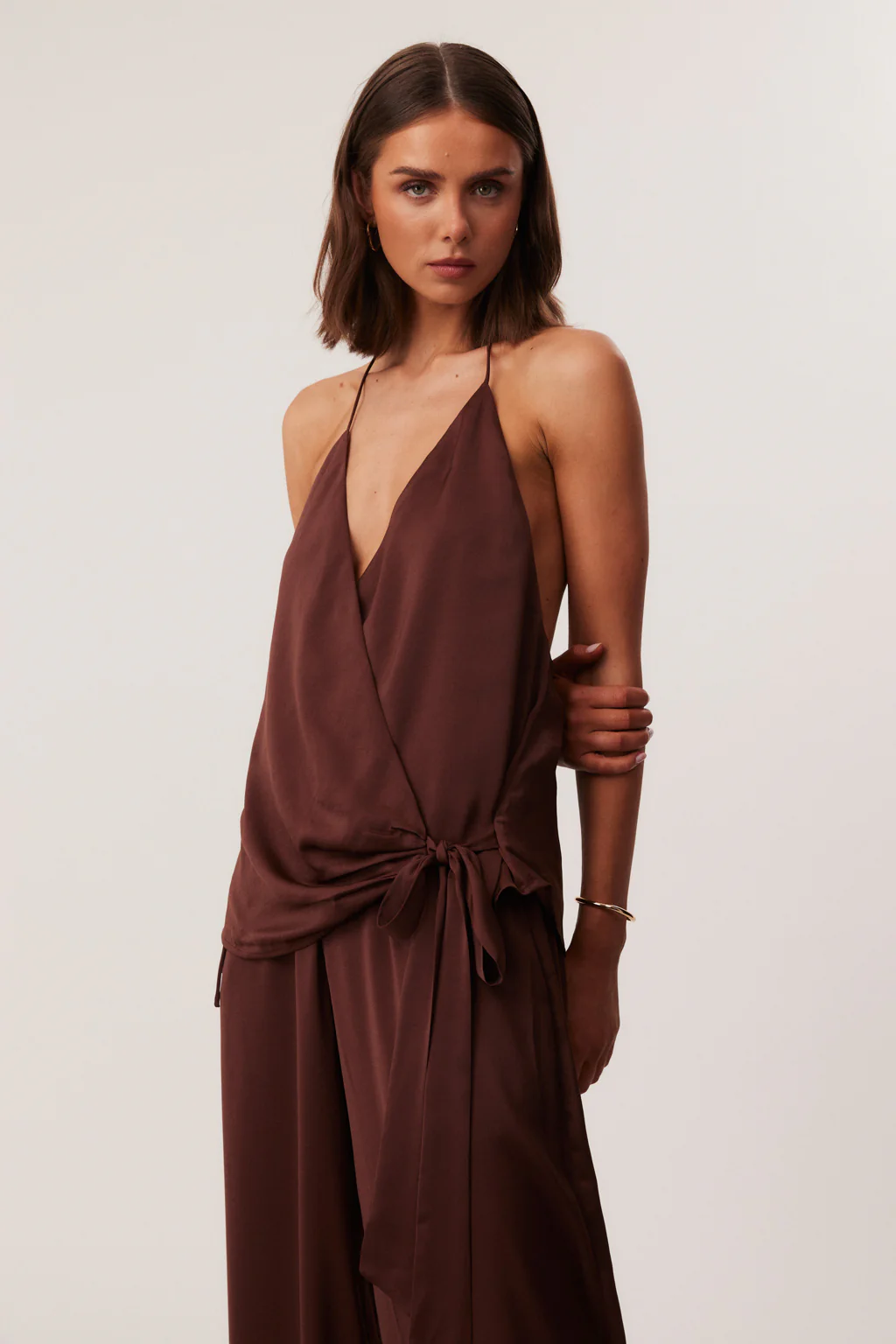 ROSEWOOD HALTER TOP