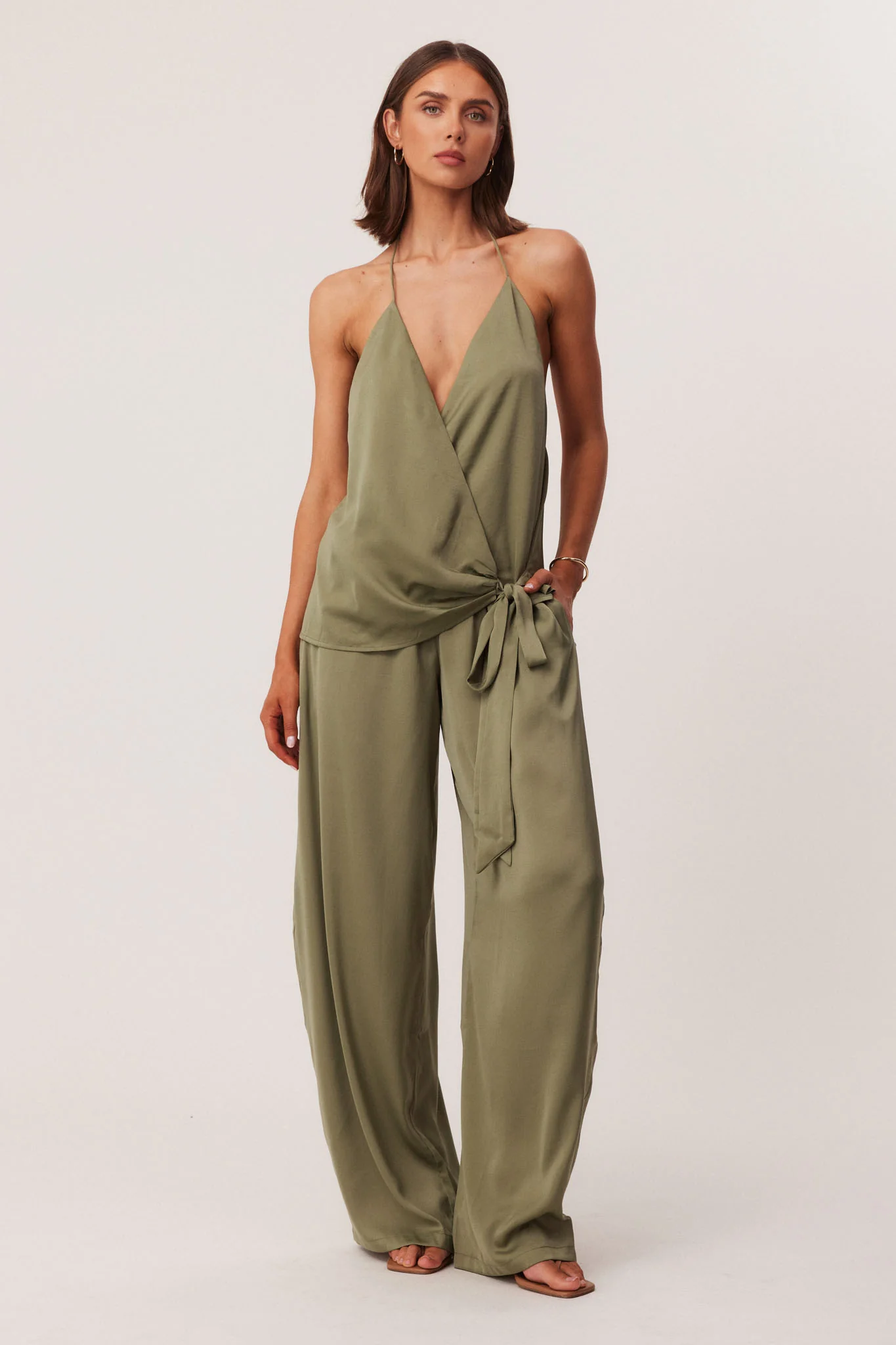ROSEWOOD HALTER TOP